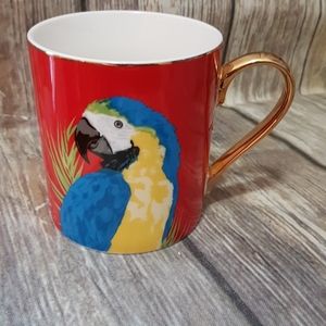 Supercute Parrot mug with gold handle